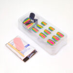 Uñas postizas para manos, estilo puntas cuadradas – 24 unidades - Image 4
